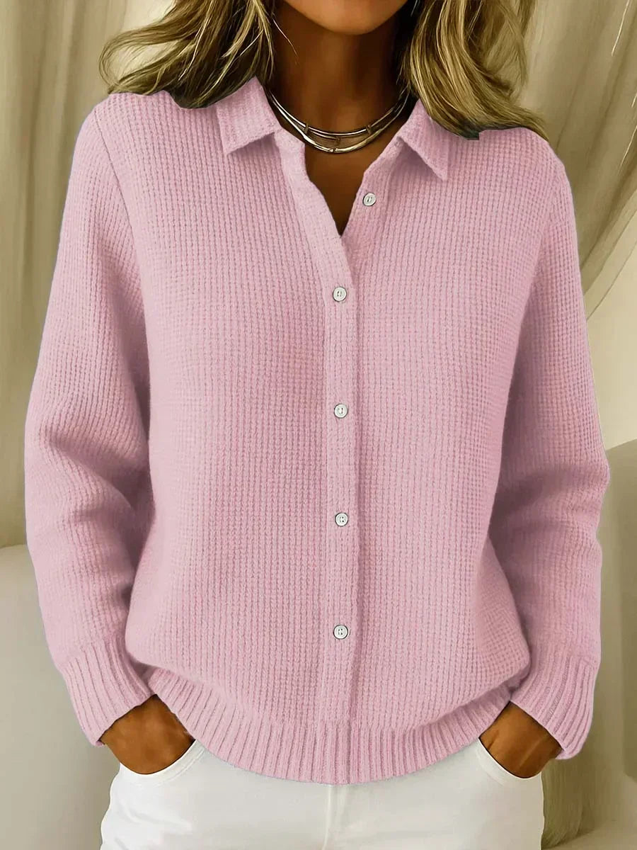 Catherine | Knäppt cardigan i strukturstickning