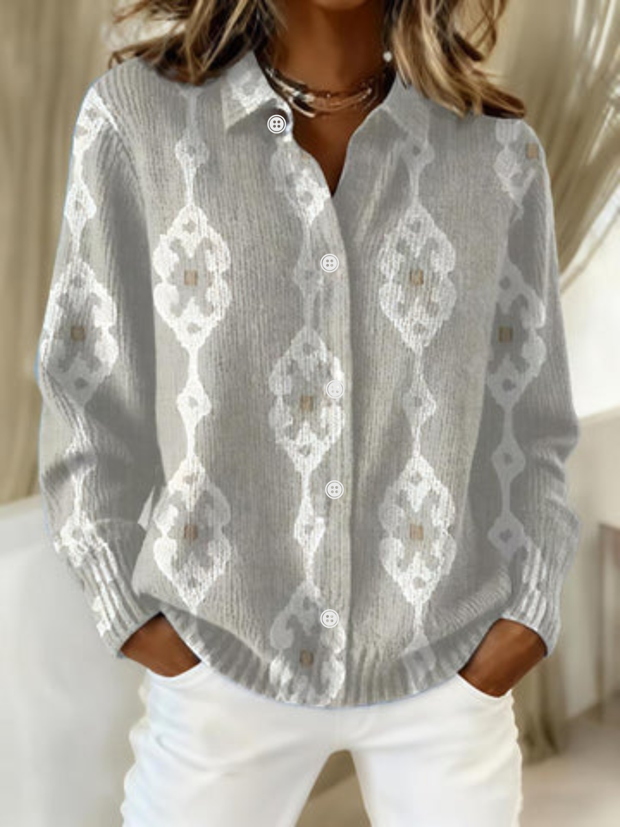 Chloé | Stickad cardigan med rombmönster