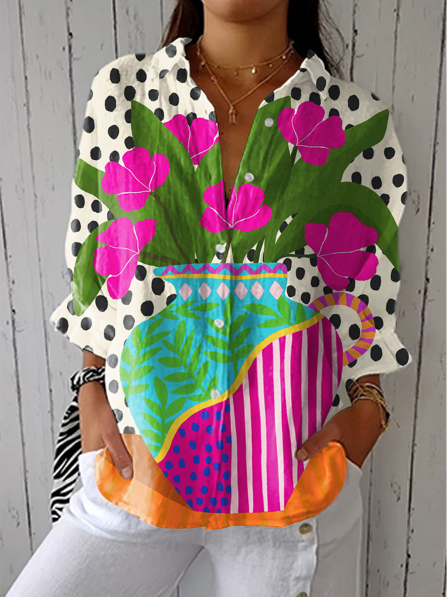 Élise | Chic blus med knappar