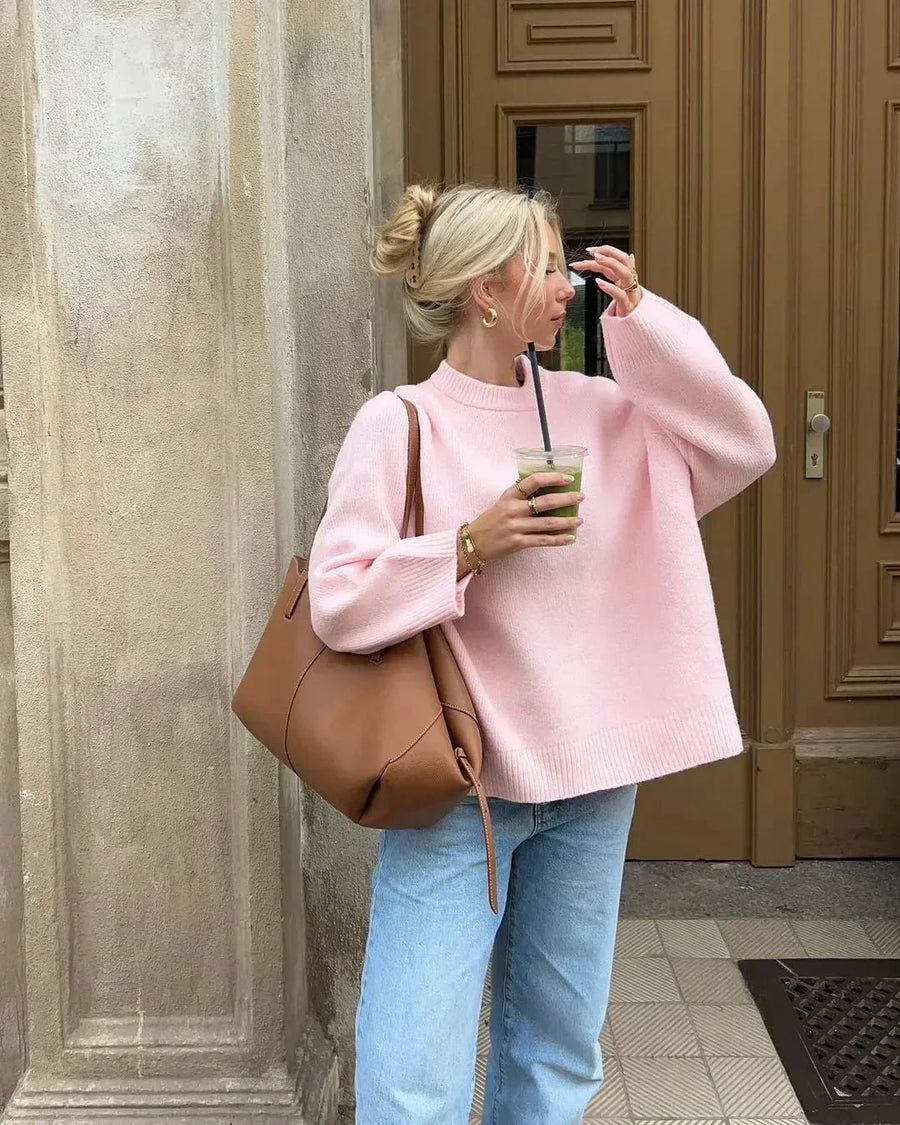 Rosalie | Rosa långärmad tröja