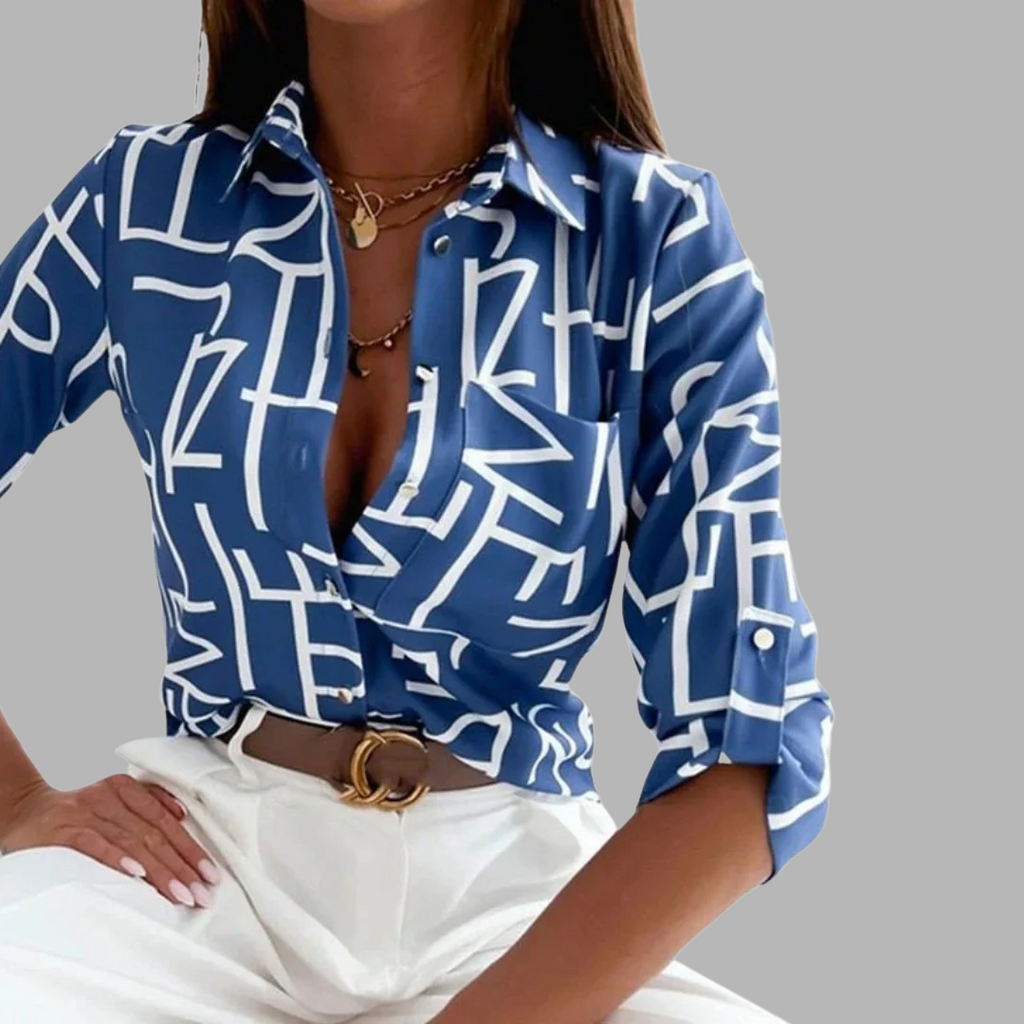 Emmy | Elegant blus med krage
