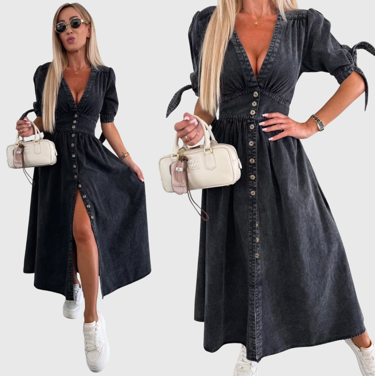 Sophia – Elegant Denim Klänning