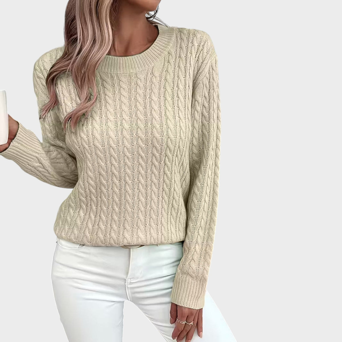 Vivianne – mjuk stickad tröja med struktur