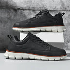 Stödjande sneakers i läder