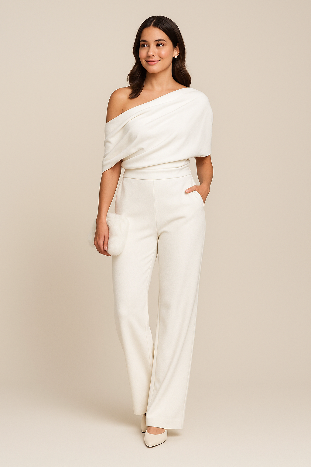 Margaret – Damens Chic Enaxlad Vår Jumpsuit