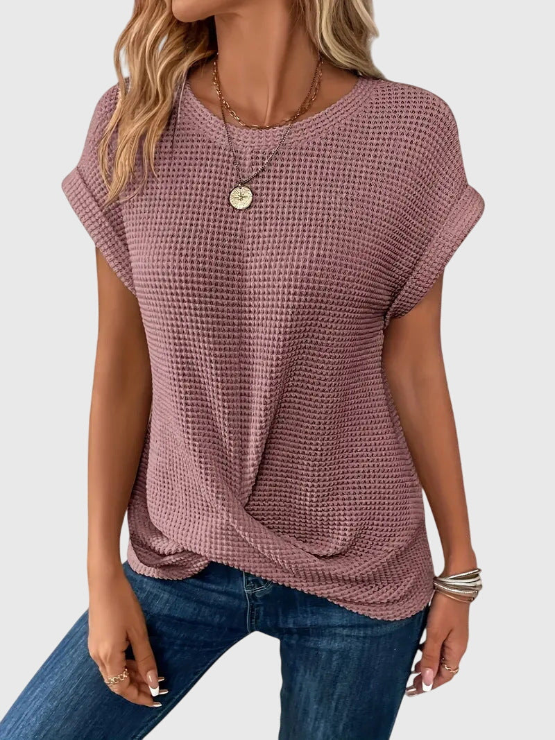 Isa – Elegant rundhalsad blus
