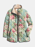 Claire | Quiltad jacka med gammaldags rosor