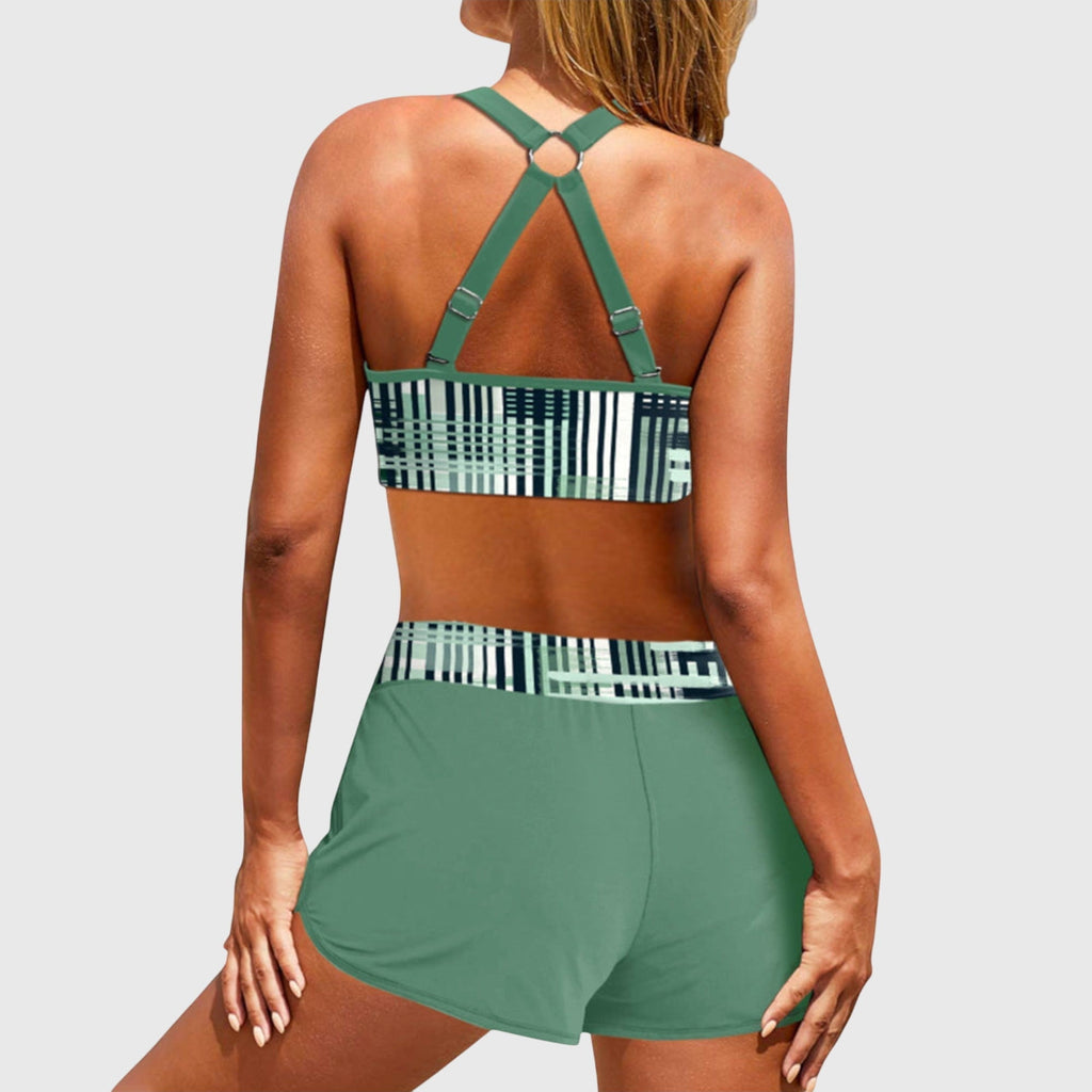 Janelle – Ribbad Högmidjad Bikini