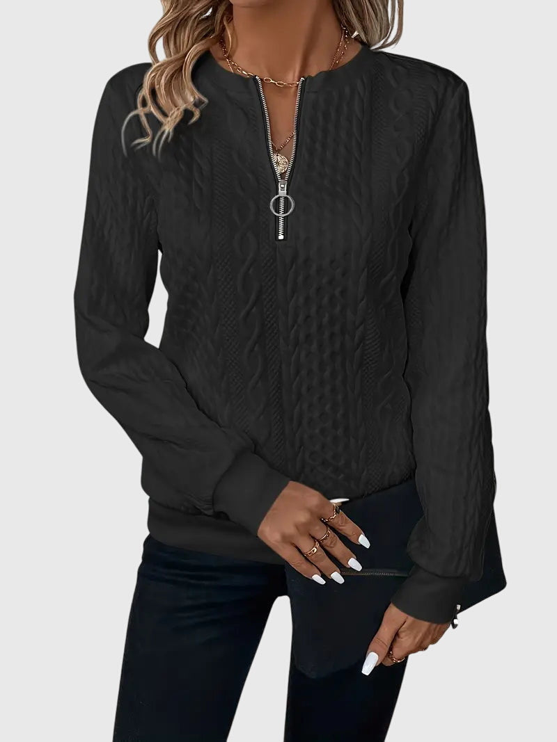 Nora – Med dragkedja blus