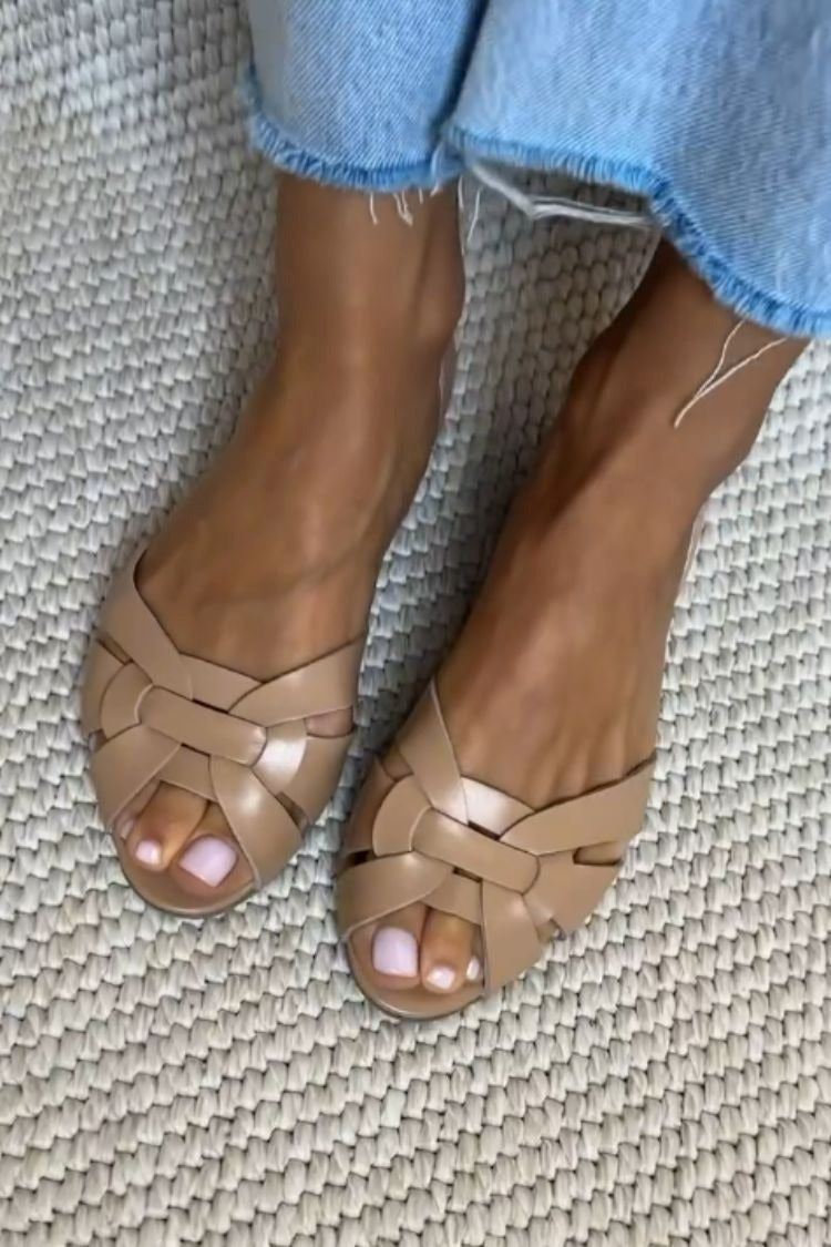 Brigitte | Naturligt flätade sandaler