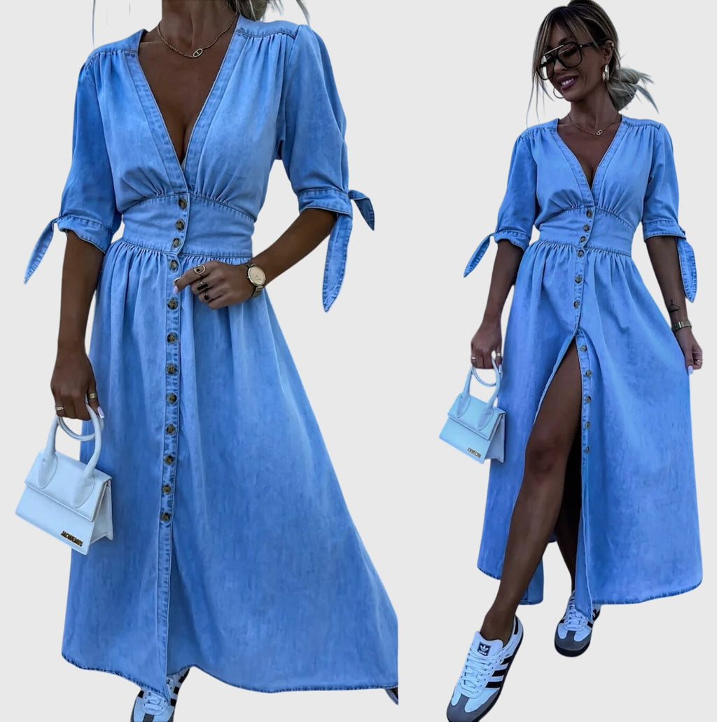 Sophia – Elegant Denim Klänning
