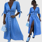 Sophia – Elegant Denim Klänning