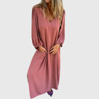 Carol – Lång Boho Klänning Med Fickor