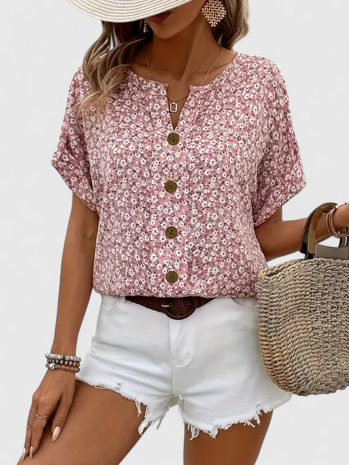 Sabine – Elegant Blommig Sommartopp