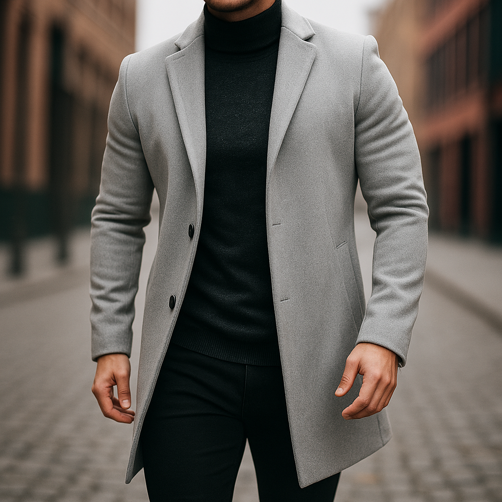 Ulltrenchcoat för herr