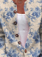 Claire | Cardigan med blå blommor