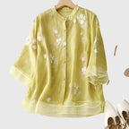 Nellie – Elegant blommig broderad topp