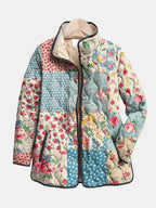 Chloé | Quiltad jacka med blommigt patchwork
