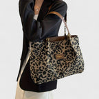 Leona | Shoppingväska i canvas med leopardmönster