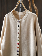 Michèle | Cardigan med färgade knappar