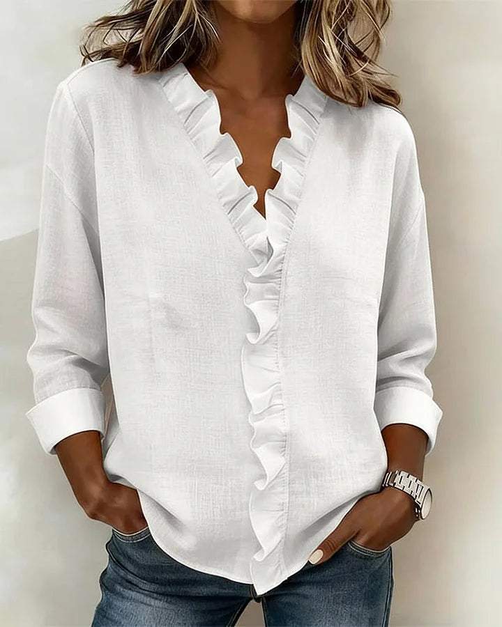 Susan | Blus med volanger