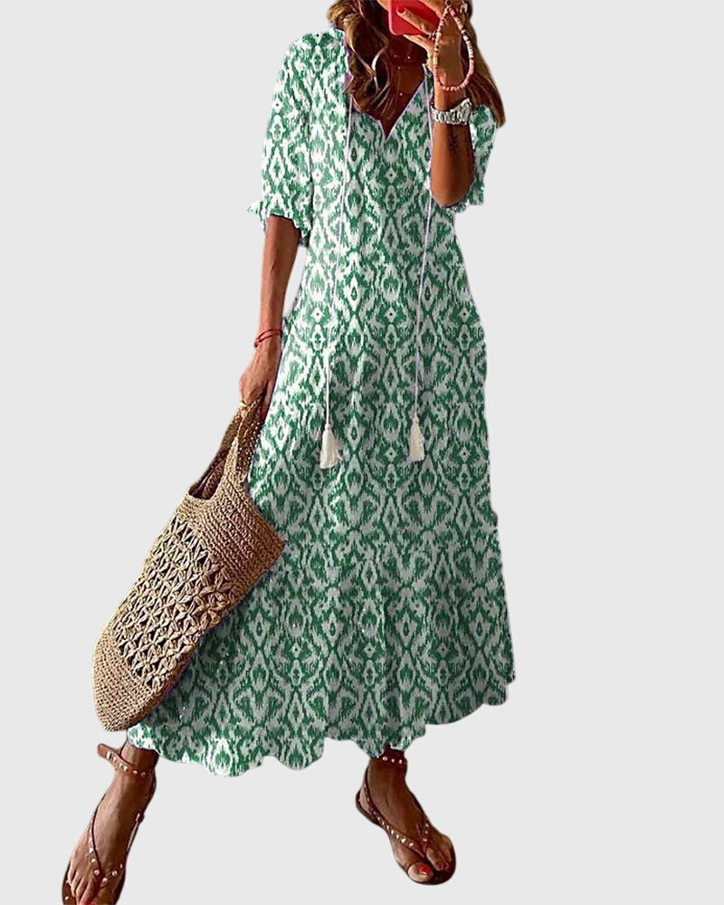 Amalia – Boho Vintage Sommarklänning