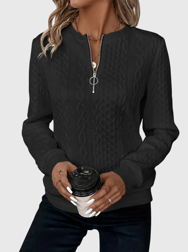 Nora – Med dragkedja blus