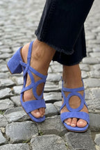 Lucie | Sandaler med blockklack och ringdetalj