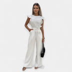 Jumpsuit för dam med fjärilsärmar