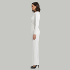 Elizabeth – Kvinno-jumpsuit med krage och vida ben