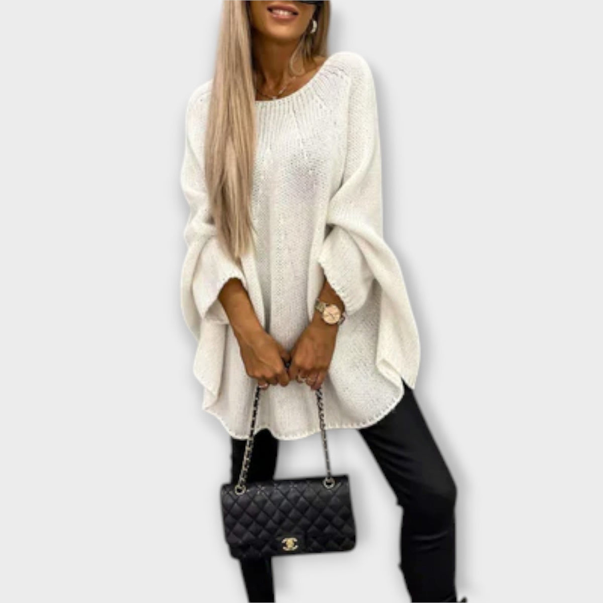 Izabel – stilren damtröja med rund halsringning