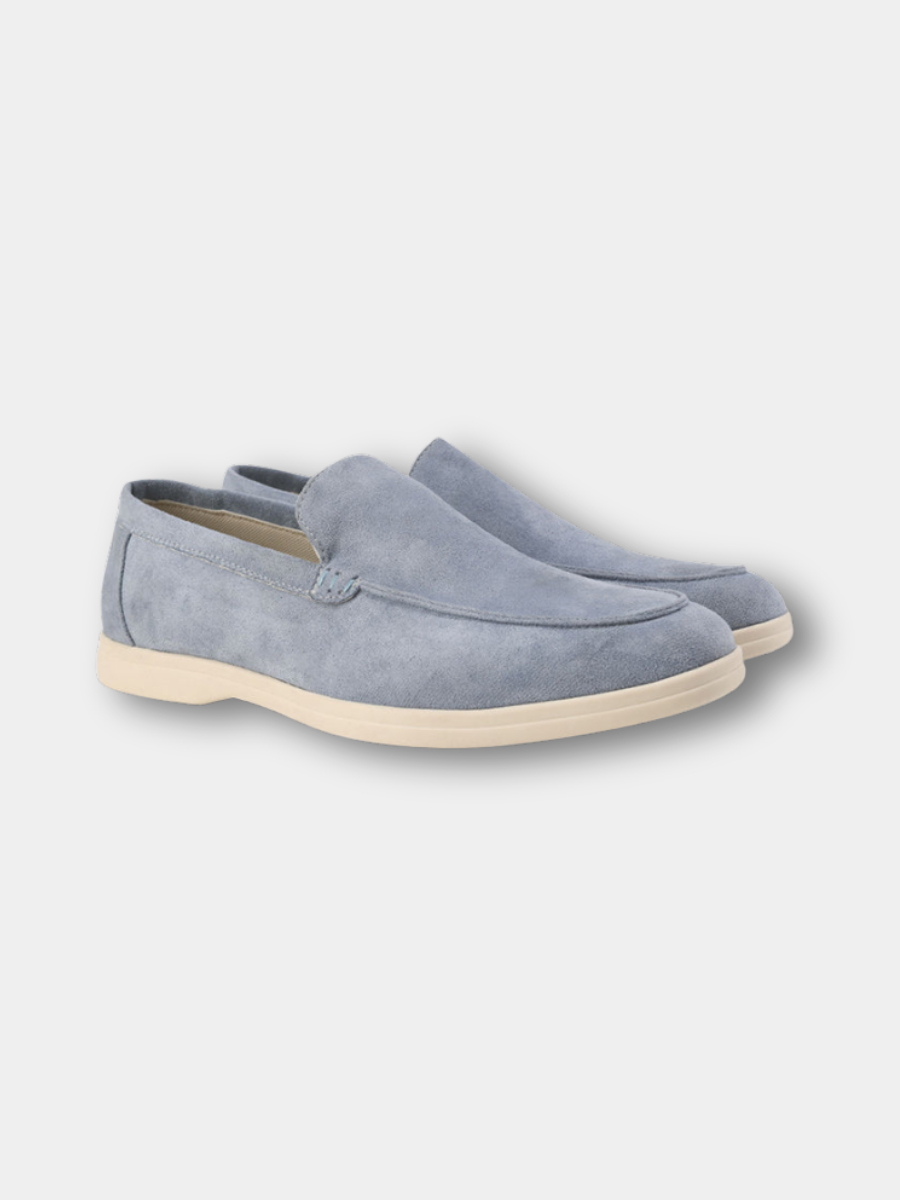 Loafers i läder och mocka