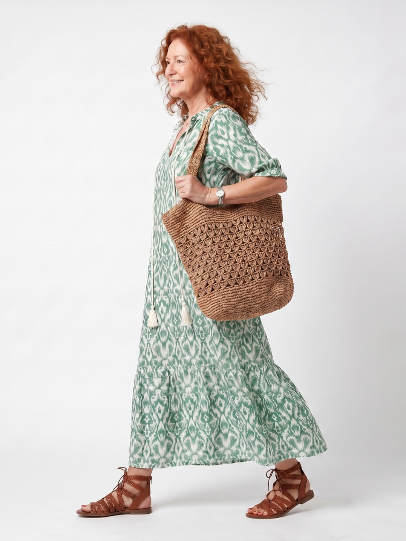 Florence | Bohemisk midiklänning med tofsar