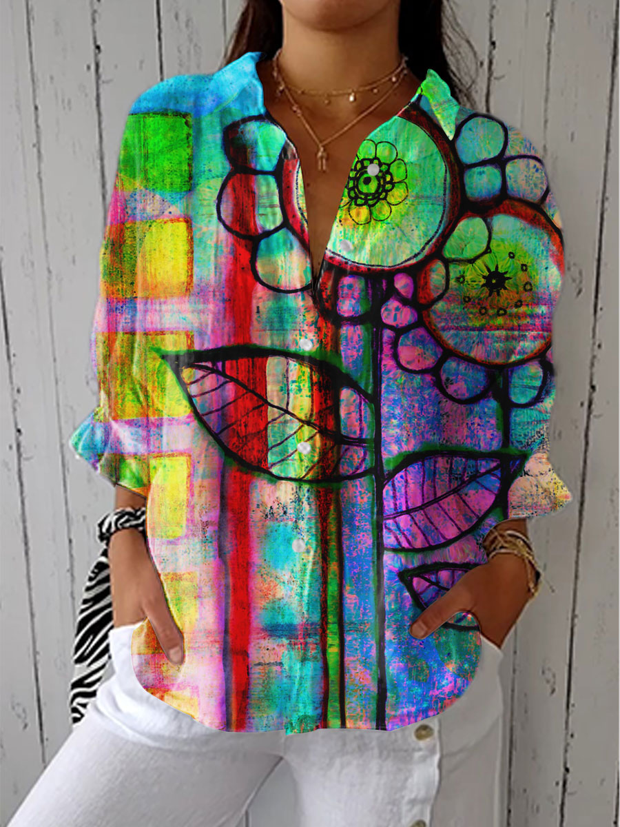 Sandrine | Romantisk blommig blus