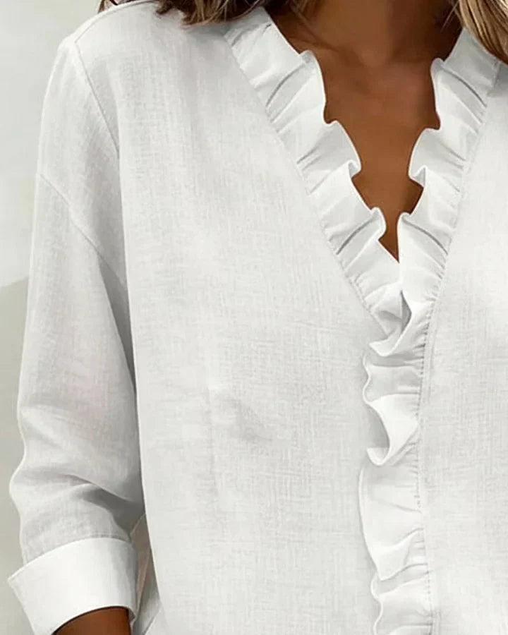 Susan | Blus med volanger