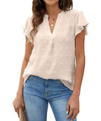 Kari | Elegant patchworkblus med volanger