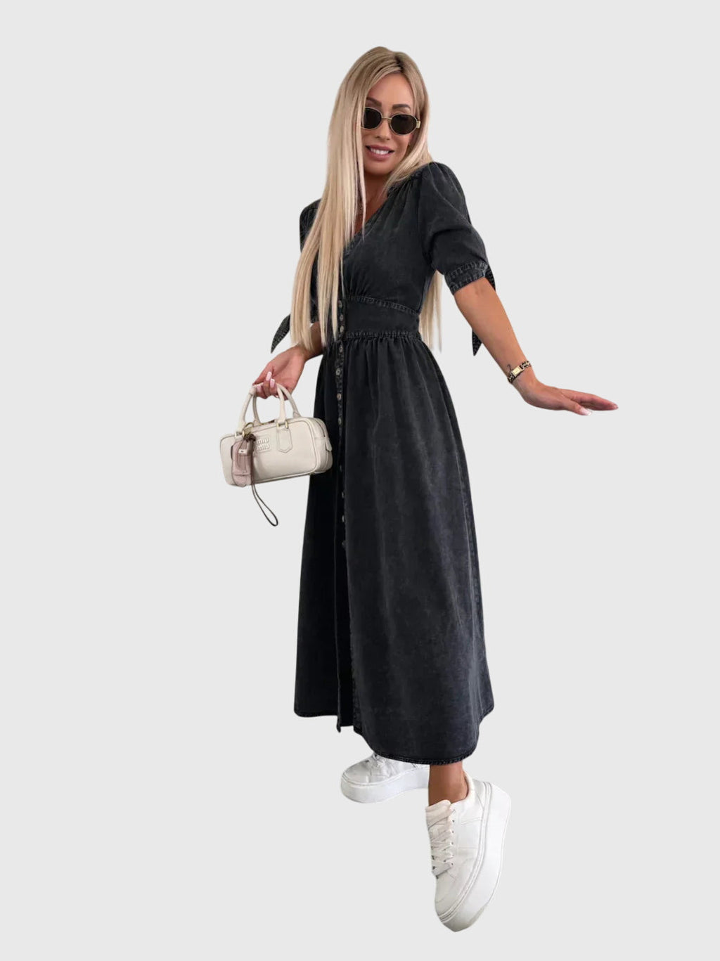 Sophia – Elegant Denim Klänning