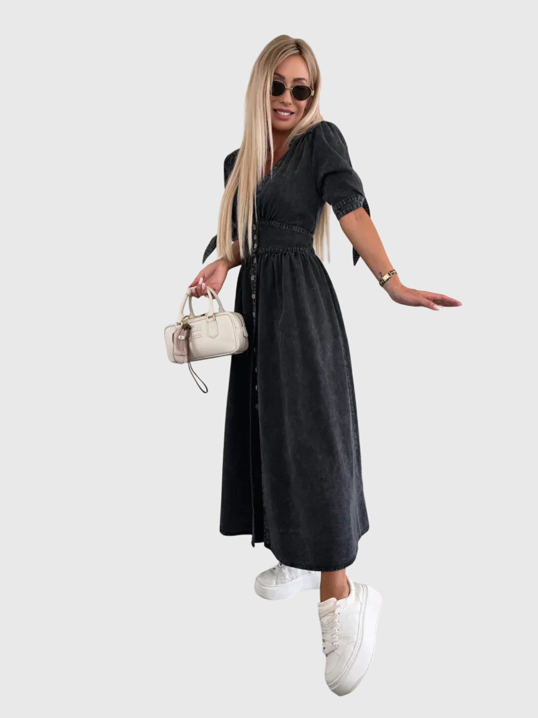 Sophia – Elegant Denim Klänning