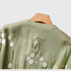 Nellie – Elegant blommig broderad topp