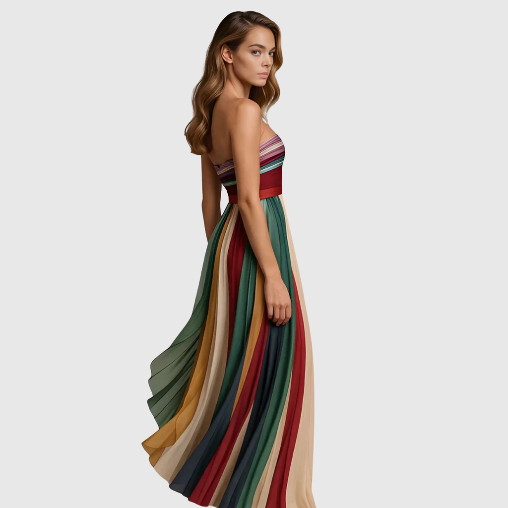 Isola – Chic Lång Klänning Med Eleganta Detaljer