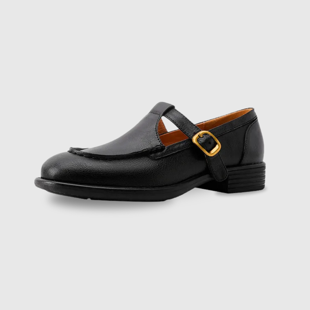 Isabelle | Retro Mary Janes med dekorativa sömmar