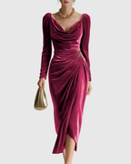 Eadoline – Elegant Plisserad Midiklänning