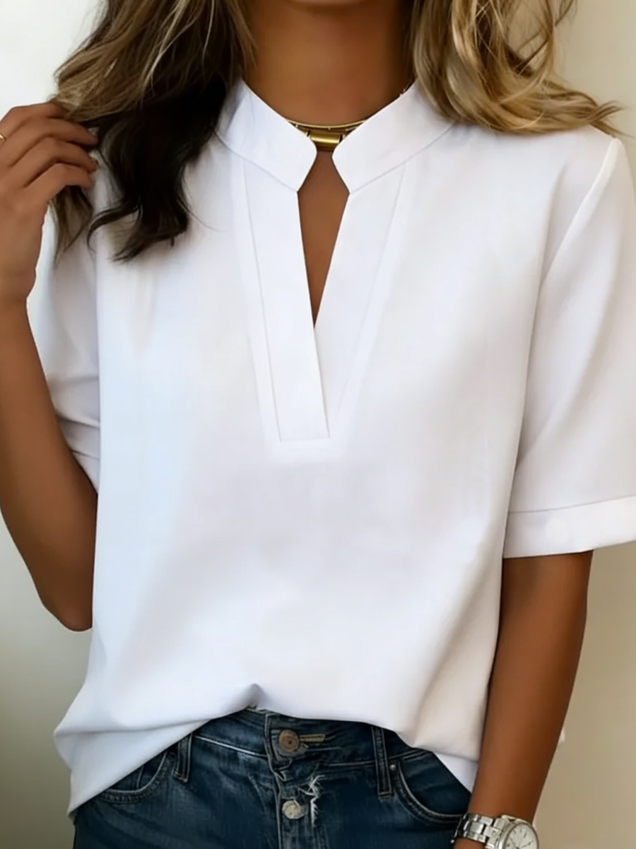 Margaux | Elegant blus med V-ringning
