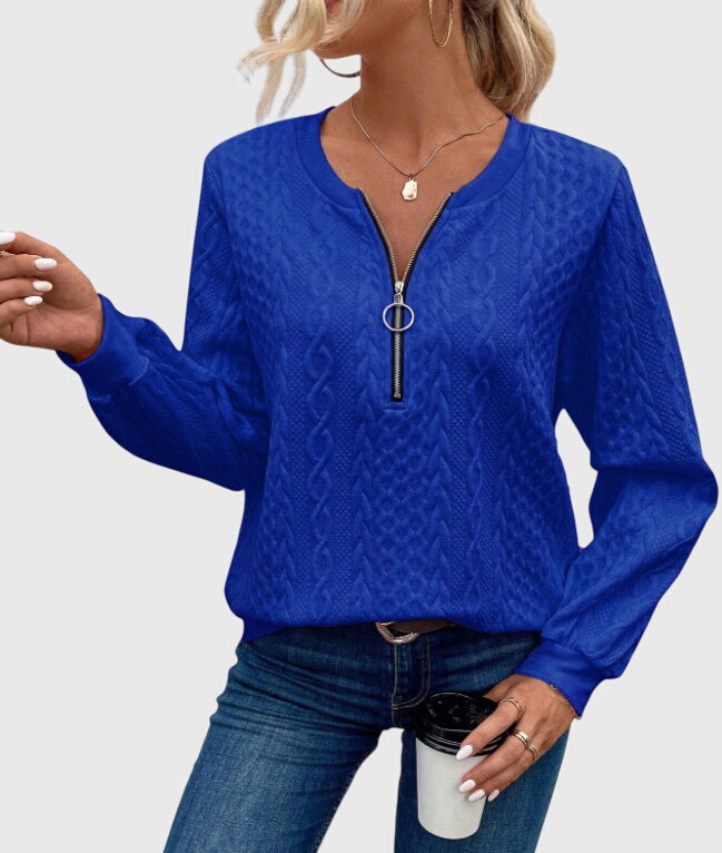 Nora – Med dragkedja blus