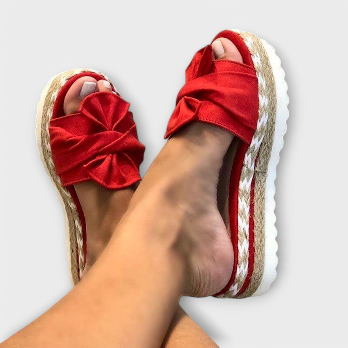 Solegenius – sandal med ergonomisk passform och rosett