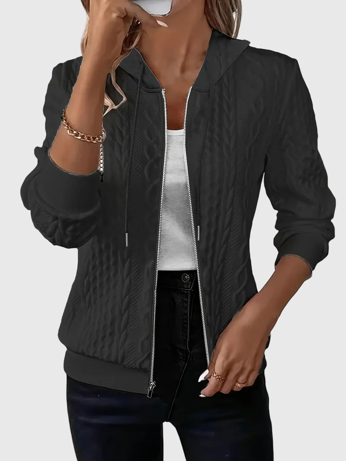 Lena – Hoodie med dragkedja