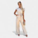 Jumpsuit för dam med fjärilsärmar