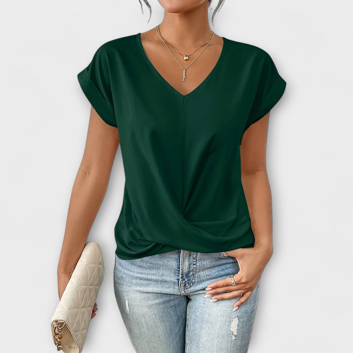 Carlinda – Elegant V-ringad topp