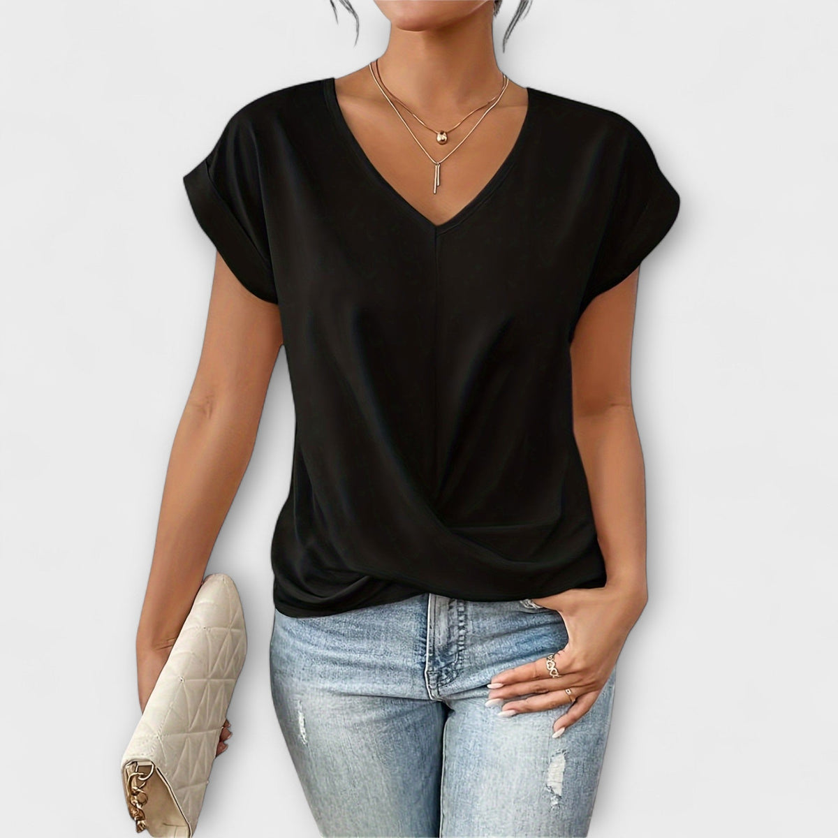 Carlinda – Elegant V-ringad topp
