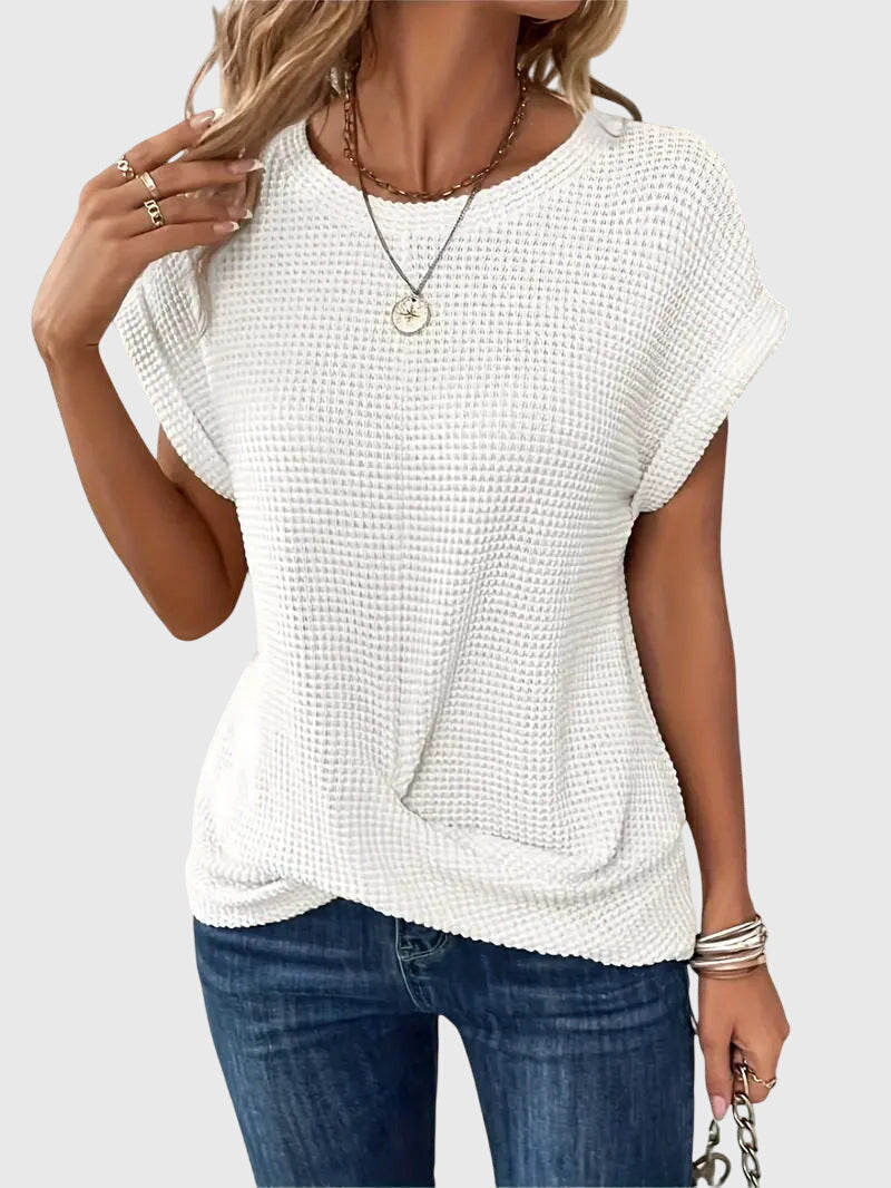 Isa – Elegant rundhalsad blus